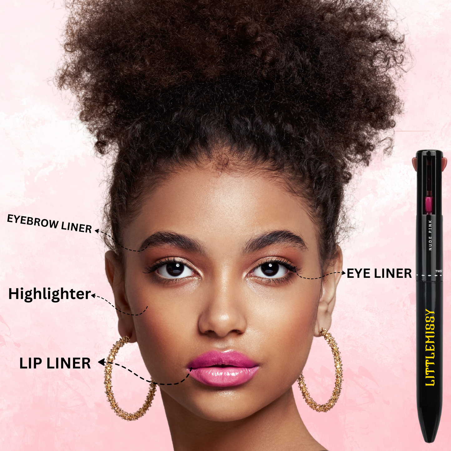 4-in-1 Waterproof Makeup Liner: High-Pigment, Retractable, Smudge-Proof & Smooth Color