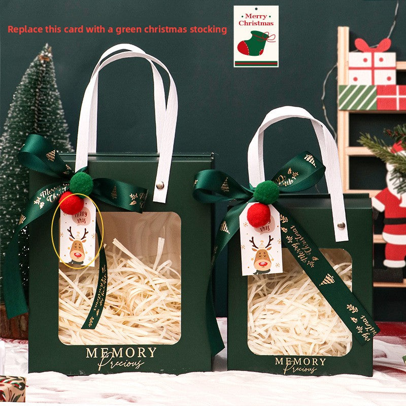 Christmas Apple Gift Bag Knitted Fabric Holiday Packaging