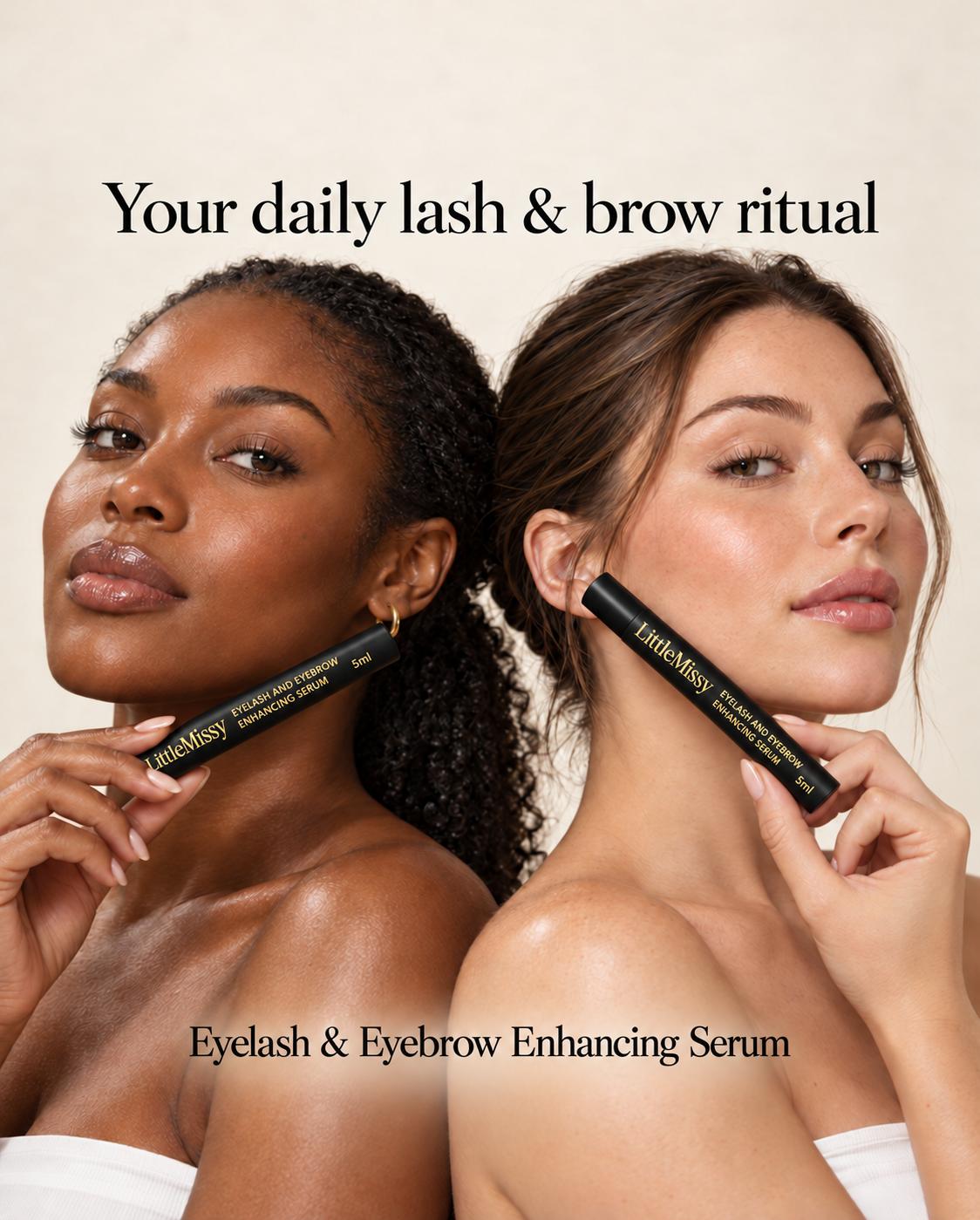Eyelash and Eyebrow Enhancing Serum 5ml - Natural Way to Grow Thicker Longer and Fuller Brows Cruelty Free