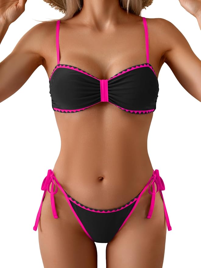 Women's Color Block Bikini Set