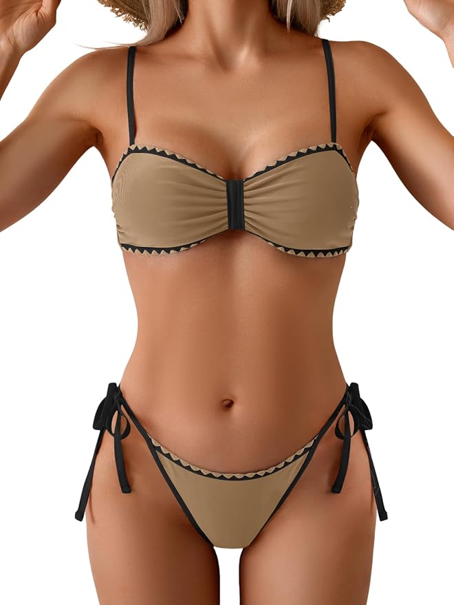 Women's Color Block Bikini Set