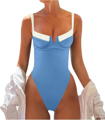 Women's High Cut Push Up One Piece Swimsuits