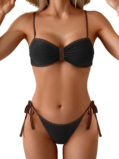 Women's Color Block Bikini Set