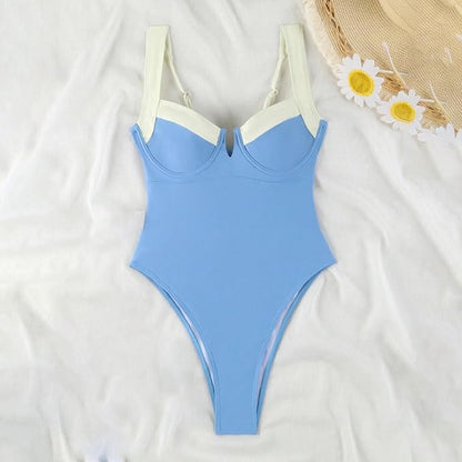Women's High Cut Push Up One Piece Swimsuits