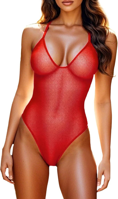 Sheer One Piece Thong Swimsuit