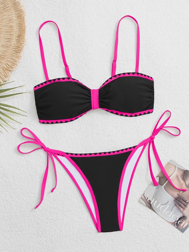 Women's Color Block Bikini Set
