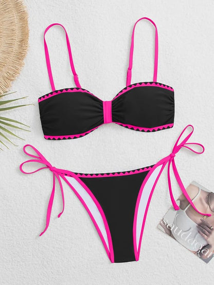 Women's Color Block Bikini Set