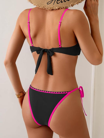 Women's Color Block Bikini Set