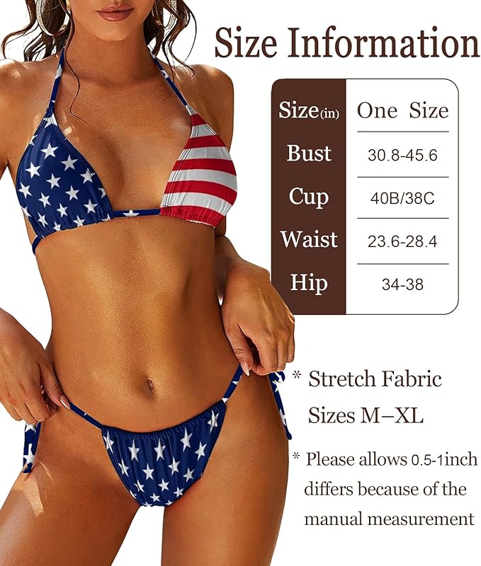 American Flag Bikini Two-Piece Set