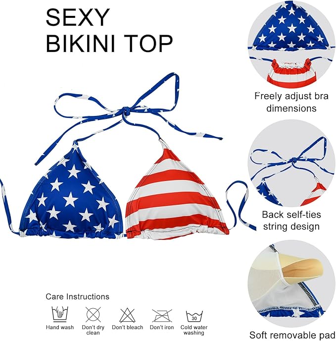 American Flag Bikini Two-Piece Set