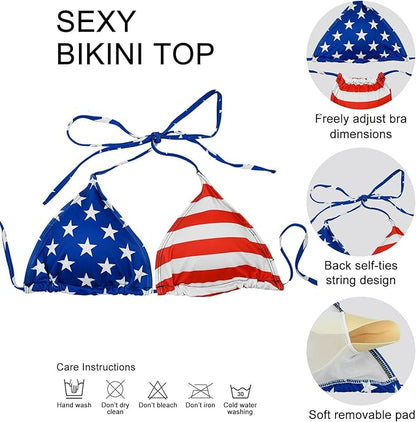 American Flag Bikini Two-Piece Set
