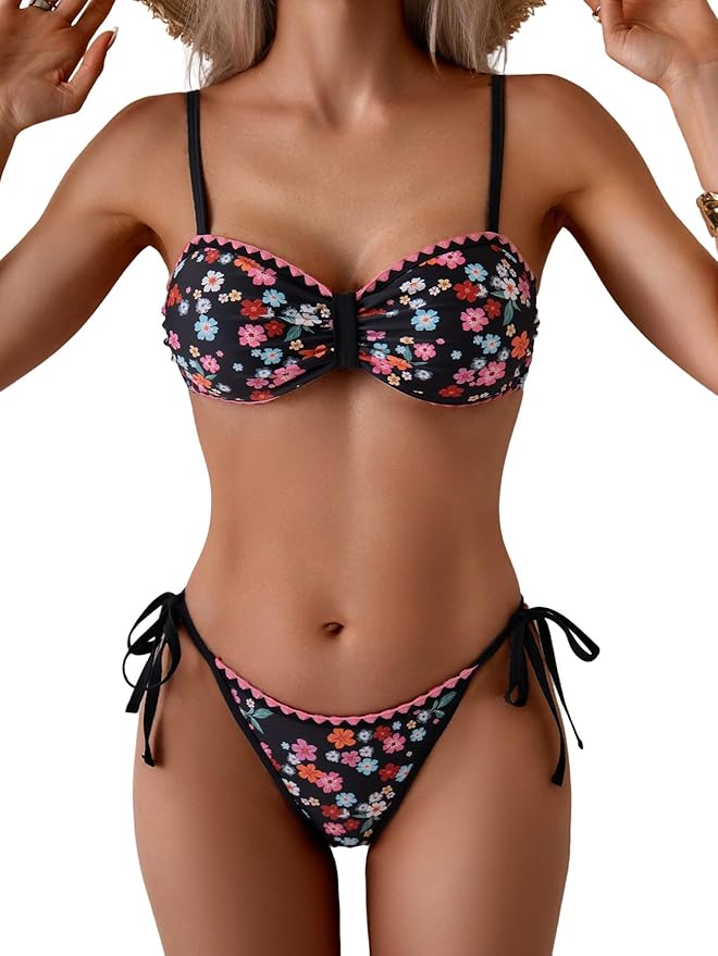 Women's Color Block Bikini Set