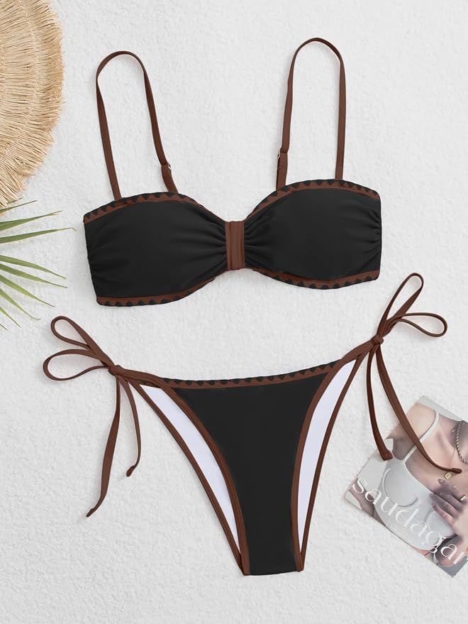 Women's Color Block Bikini Set