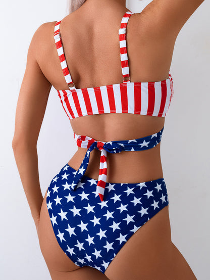 4th of july American Flag Bikini Two-Piece Set