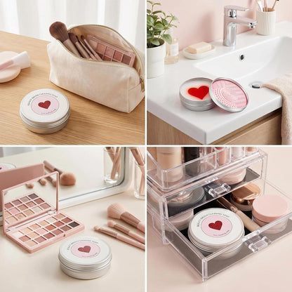 Beauty Solid Brush Soap with Cleaning Pad