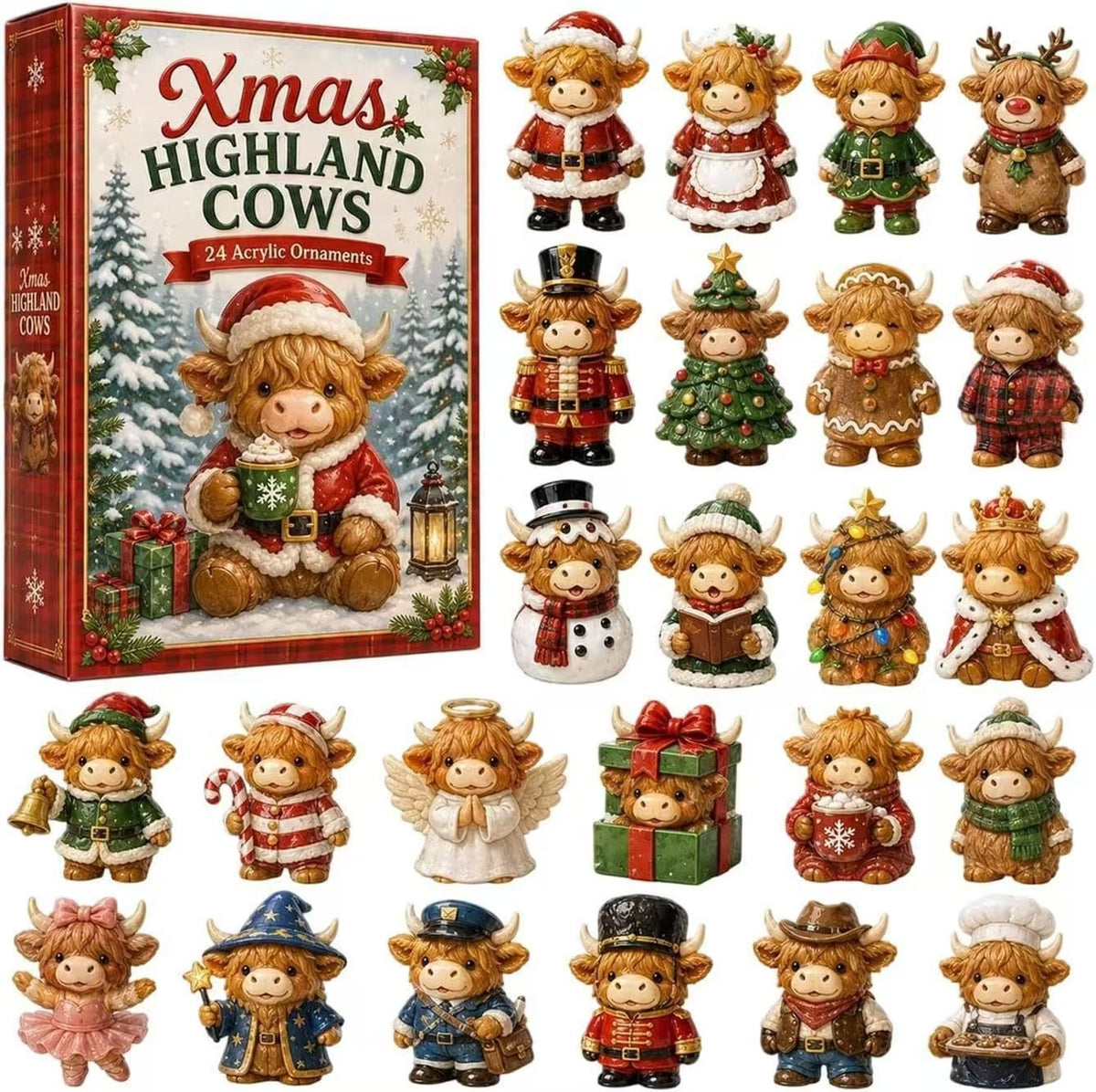 Christmas Squishies Advent Calendar 24-Day Surprise Gift Box