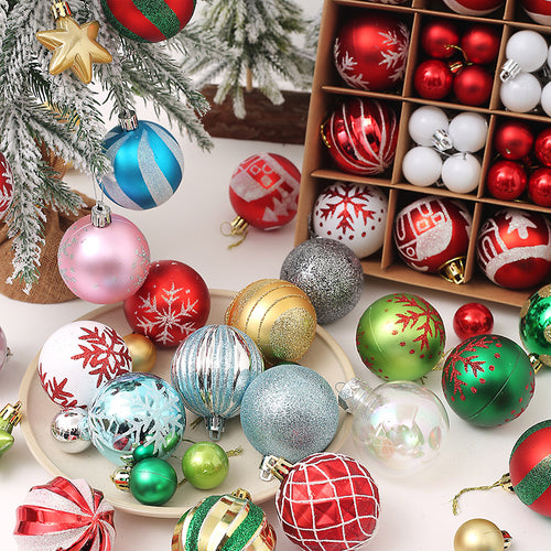 Christmas Decorative Painted Ball Ornaments Gift Set