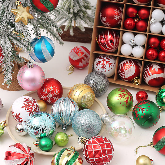 Christmas Decorative Painted Ball Ornaments Gift Set