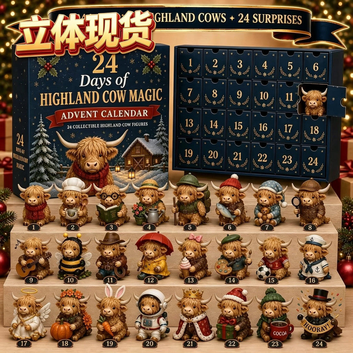 Christmas Squishies Advent Calendar 24-Day Surprise Gift Box