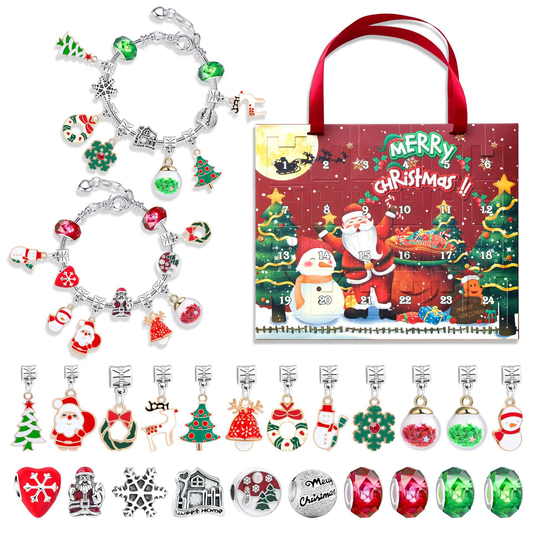 New Christmas Creative Blind Box Bracelet Handmade Diy24 Puzzle Toy Exquisite Gift Box suit