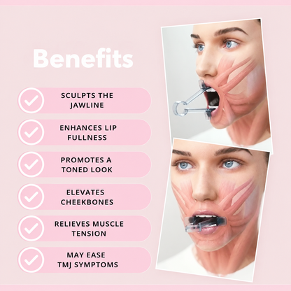 Face Sculpting Tool for At-Home Facial Workout - Sculpt & Define Cheeks Jawline Chin Neck Lips for Refreshed Defined Look 2PC