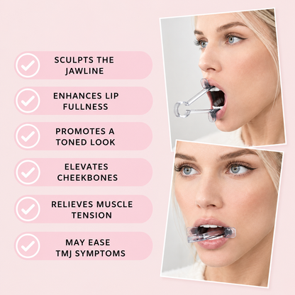 Face Sculpting Tool for At-Home Facial Workout - Sculpt & Define Cheeks Jawline Chin Neck Lips for Refreshed Defined Look 2PC